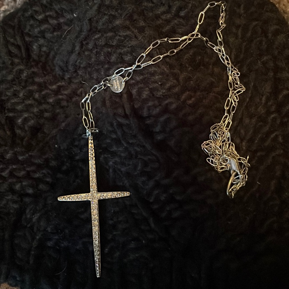 Elegant Silver Cross Necklace